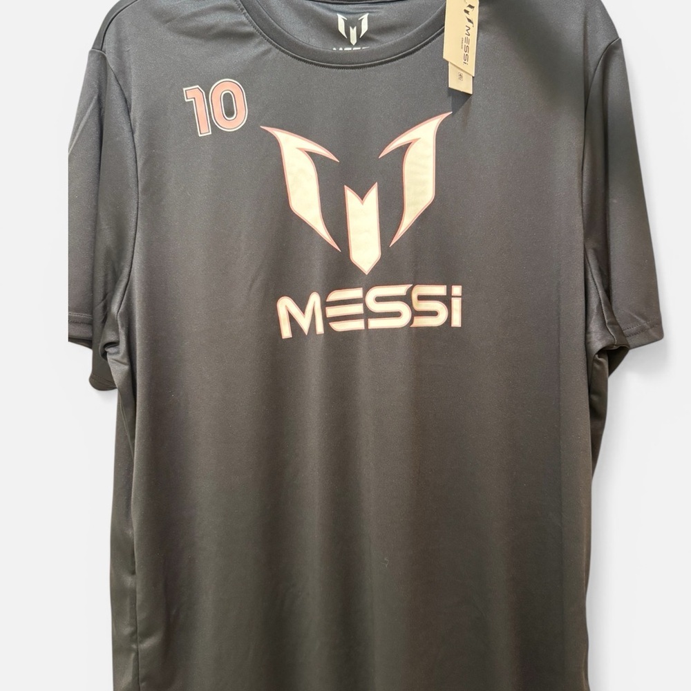 Black Tee Dry Fit Soccer Messi for Men